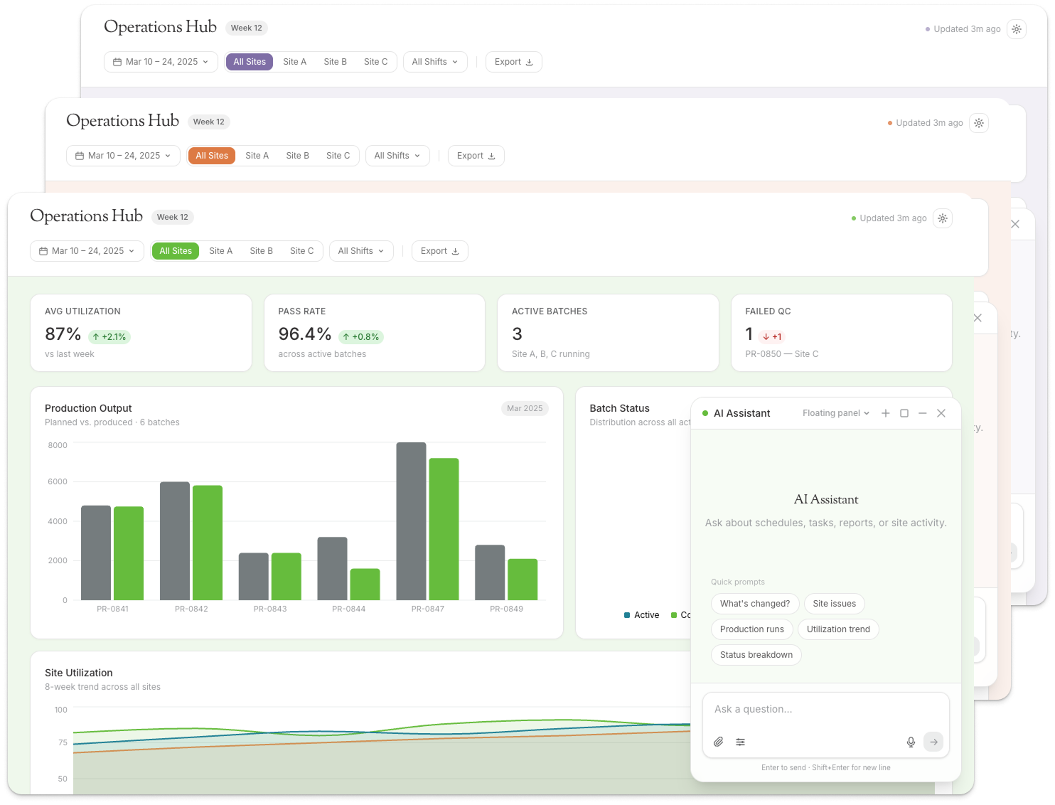 Agent UI — system overview / component gallery